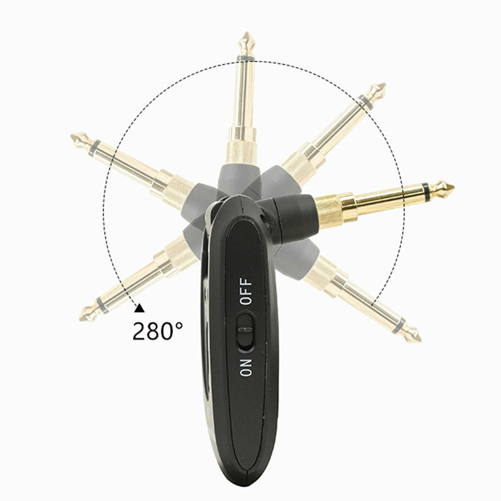 Wireless Guitar Transmitter & Receiver System 100ft Range 5H Play 2.4GHz Band