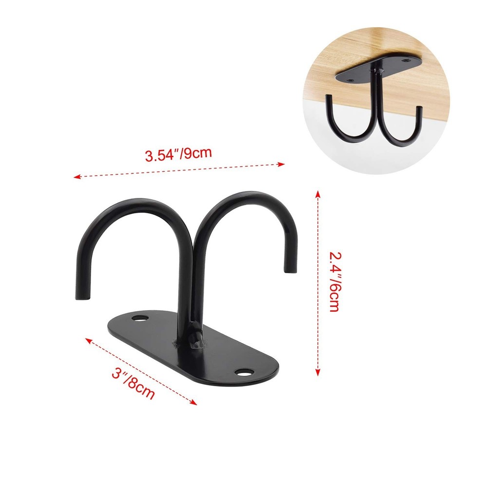 Mocoum Under Cabinet Mug Hooks, Rustic Mug Organizer Rack Coffee Cup Holder M...