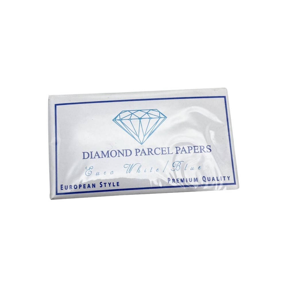 25Pcs White & Blue Universal Parcel Papers Diamond Display Store Protect Stones