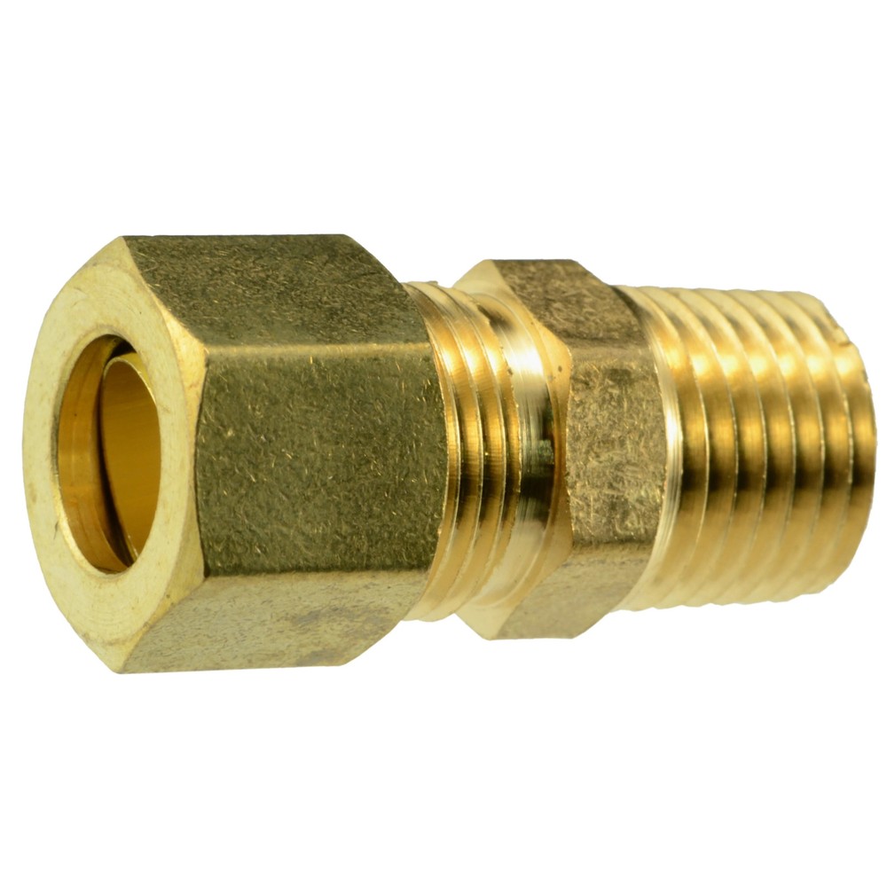 3/8" OD x 1/4MIP Brass Compression Pipe Connectors (2 pcs.)