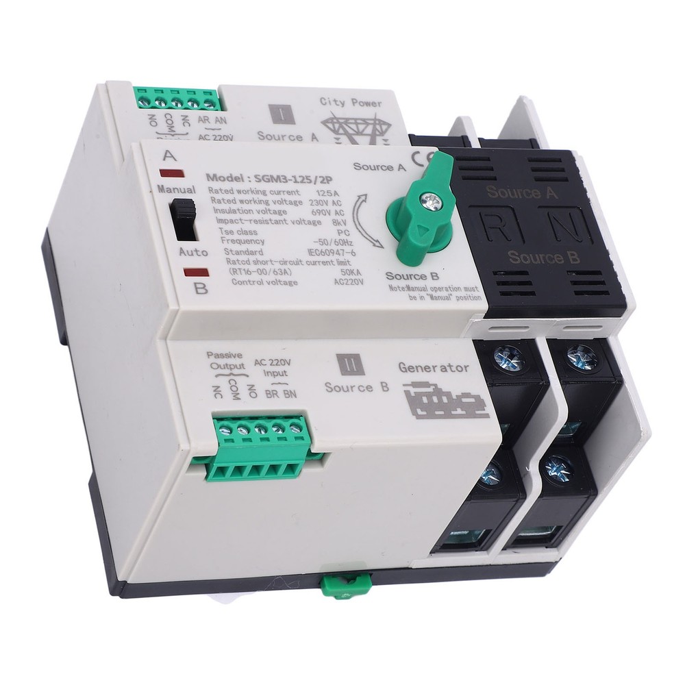 125A Double Power Automatic Transfer Switch For Generator Excellent