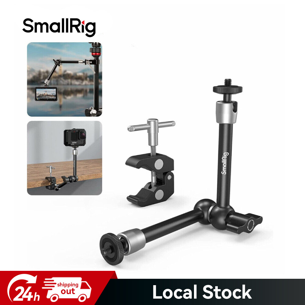 SmallRig Clamp w/ 1/4" and 3/8" Thread and 9.8 Inches Adjustable Magic Arm