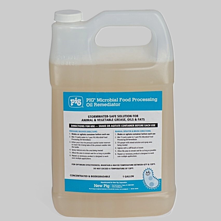 PIG Microbial Food Processing Oil Remediator, 1 Gallon, Environmentally Safe