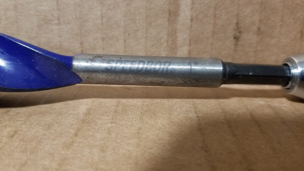 Irwin Speedbor 1" Drill Bit with Drill Extension Attachment VGC