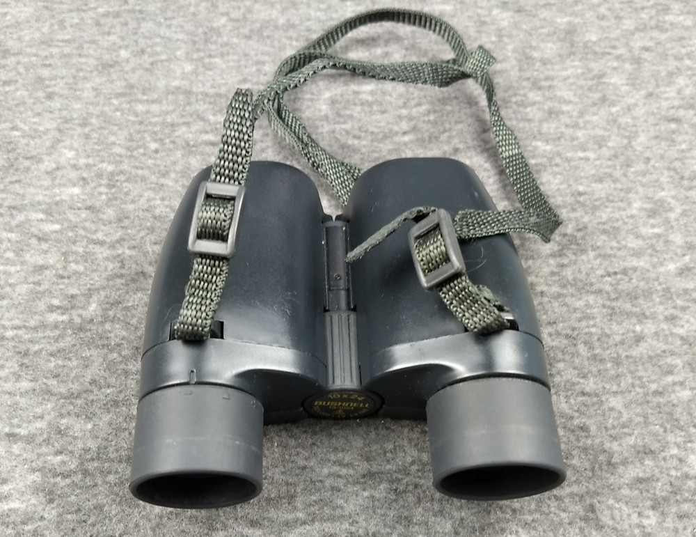 Bushnell Binoculars 10 X 24 Strap & Gray Carrying Case w/ Belt Loop Compact 4x4