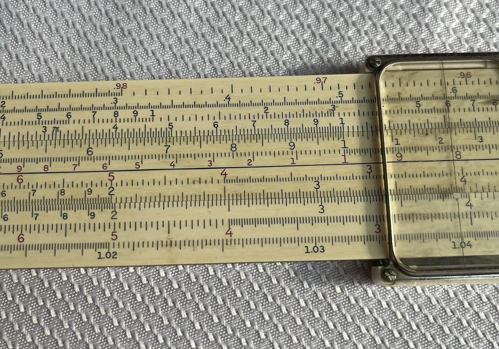 K&E Keuffel & Esser Model 4081-3 Log Log Duplex Decitrig 1947 Slide Rule w/ Case
