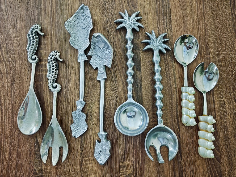 Serving utensils - 4 sets, aluminum
