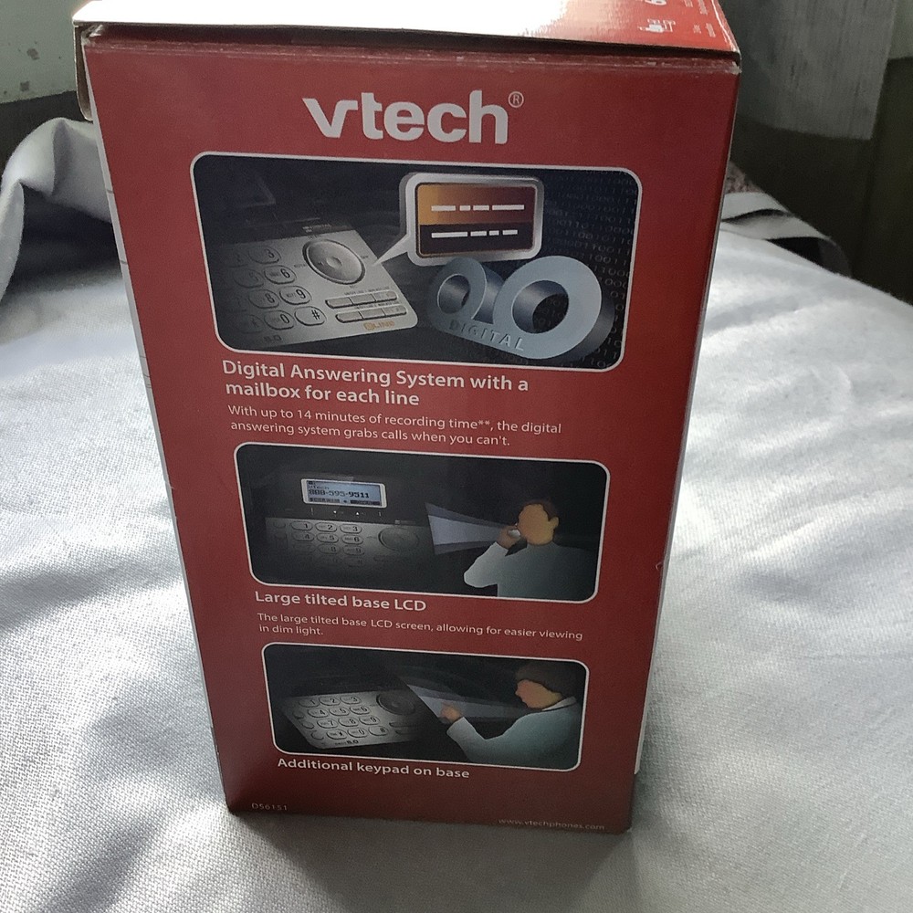 NEW OPEN BOX - VTECH 2-Line Cordless Digital Answering System DS6151-2 DECT 6.0