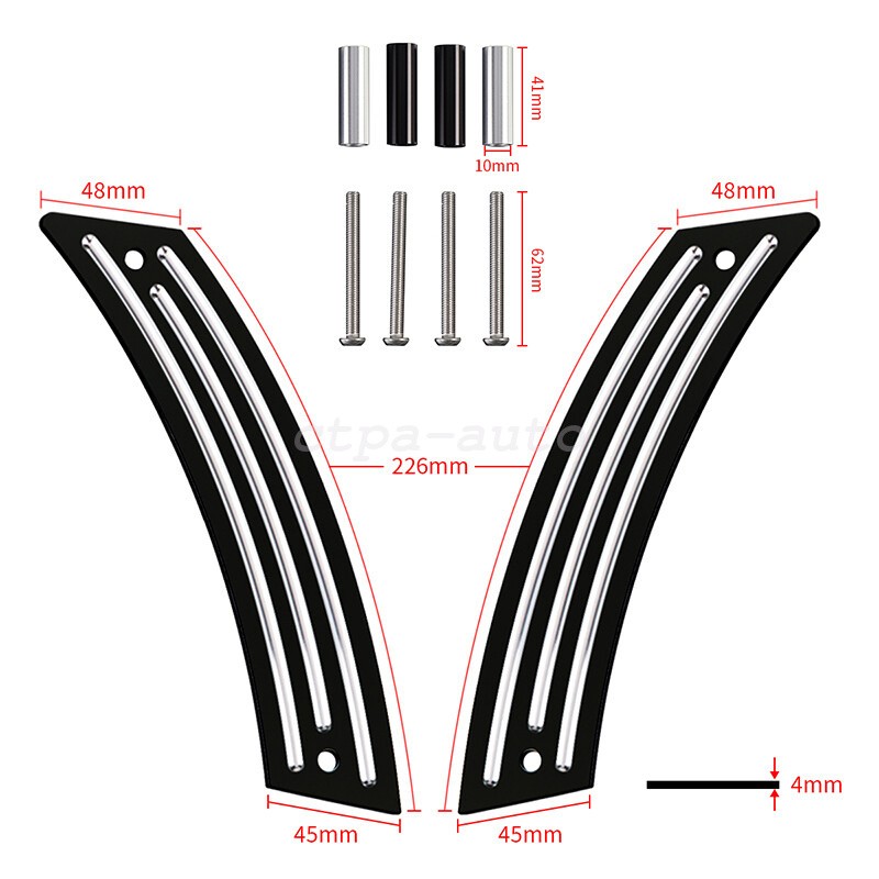 Interior Metal Door Handle Panel Replacement Set For Volkswagen Beetle 1998-2010