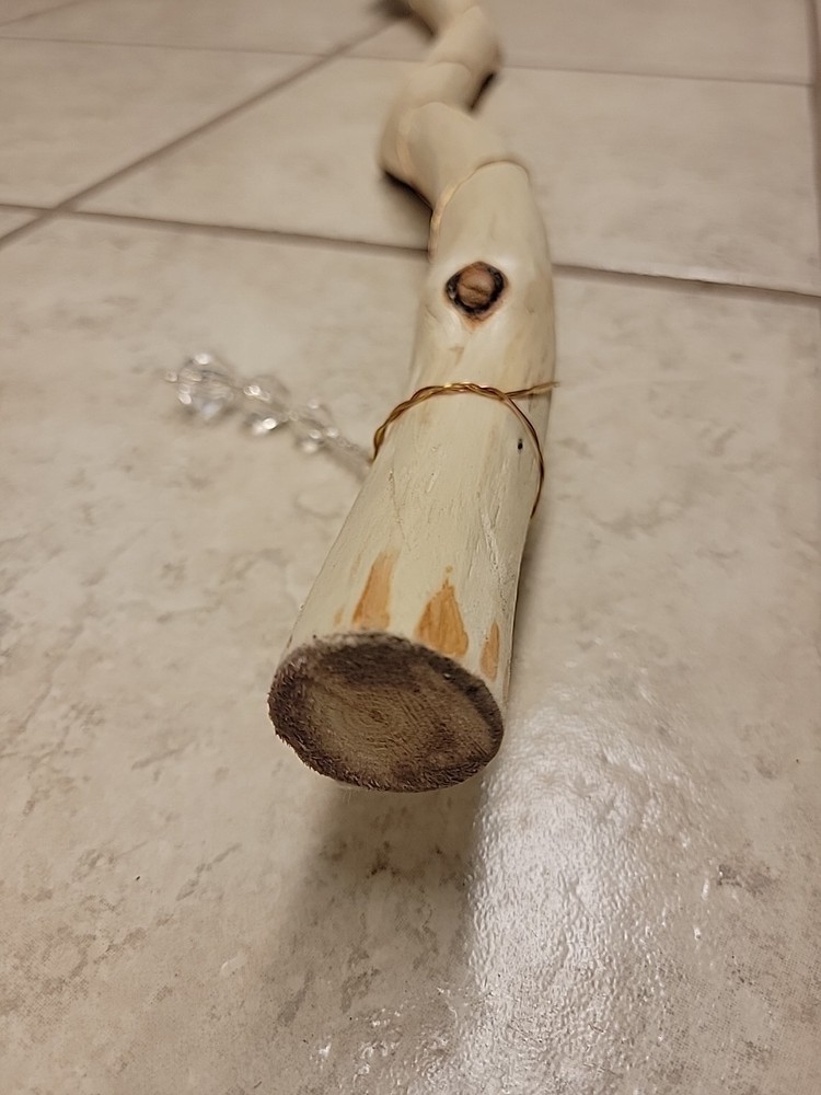 58" MN Diamond Willow Wire Wrapped Walking Stick