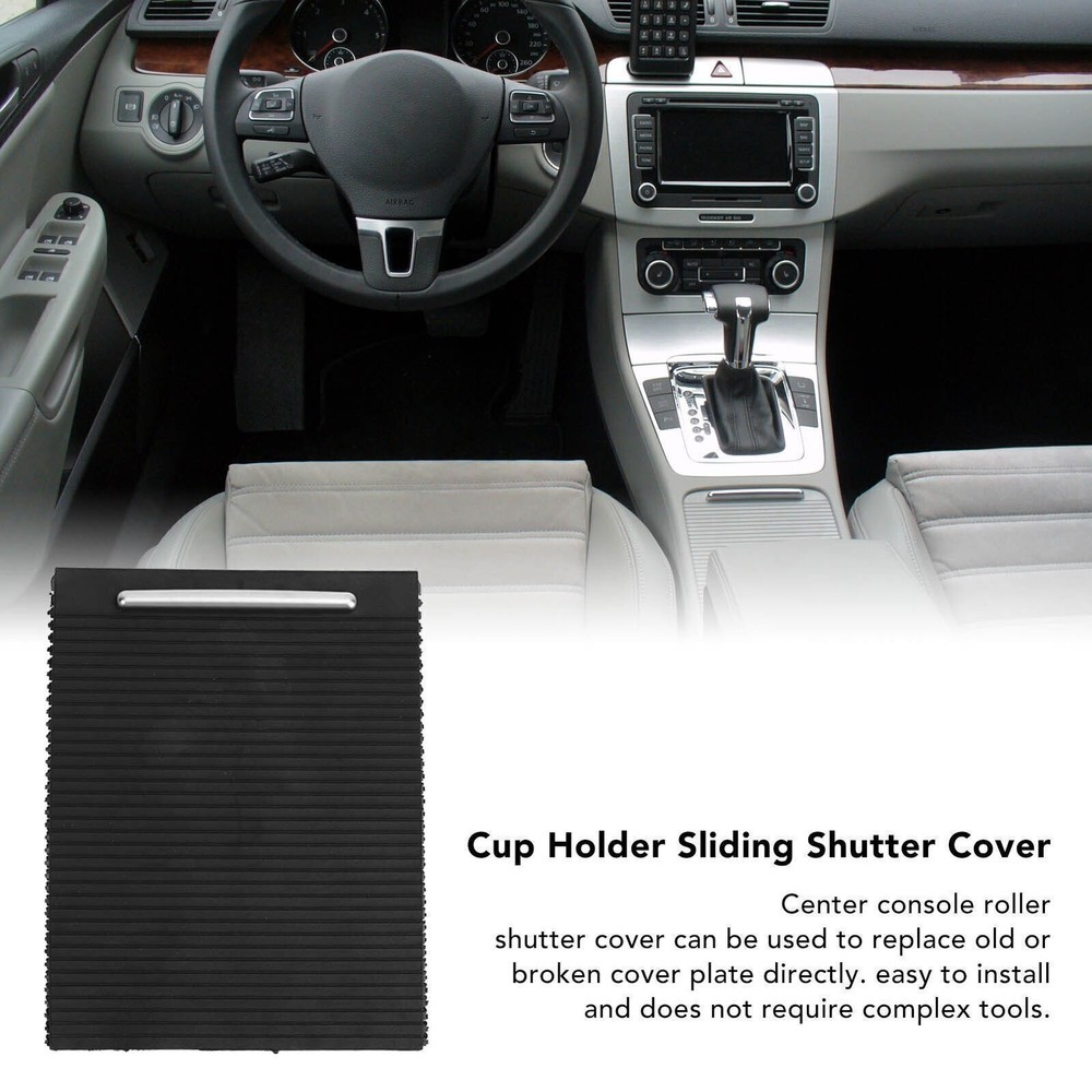 Center Console Cup Holder Roller Cover 3CD857503 Sliding Blind Cover Replacement