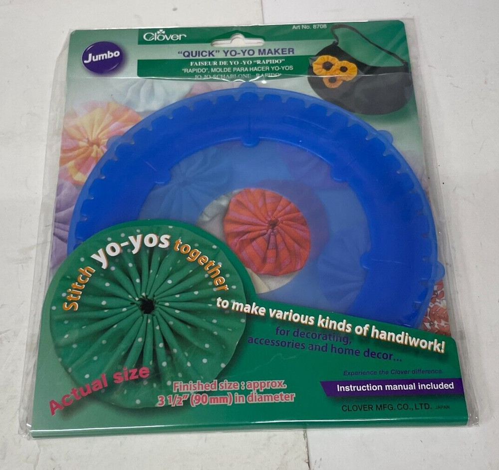 Clover 8708 Quick Yo-Yo Maker-Jumbo Round 3-1/2"