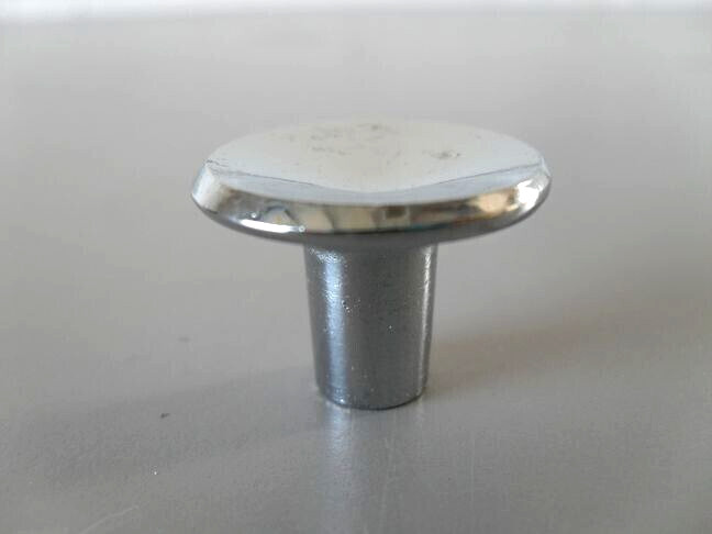 Vintage 1" Small Chrome Drawer Knobs Cabinet Door Pull Concave Face