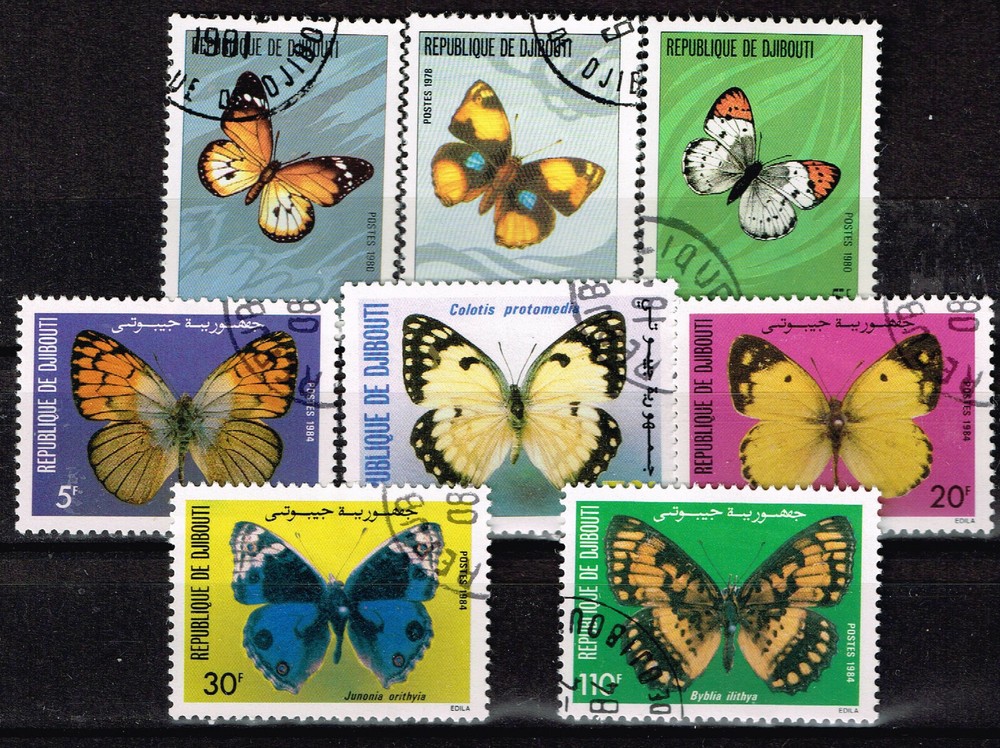 Djibuti Fauna Butterflies set 1996