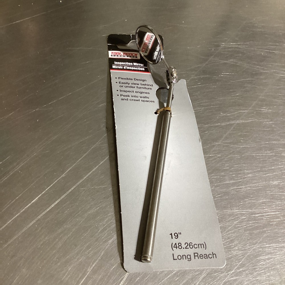 Inspection Mirror Tool Bench Hardware 19" Long Reach Extended Handle