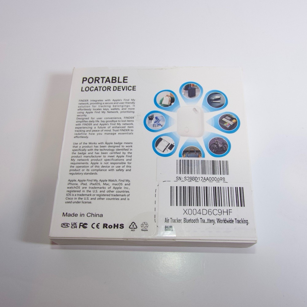 Huthur Tag Bluetooth Locator Device – Works with Apple Find My 4 Pack