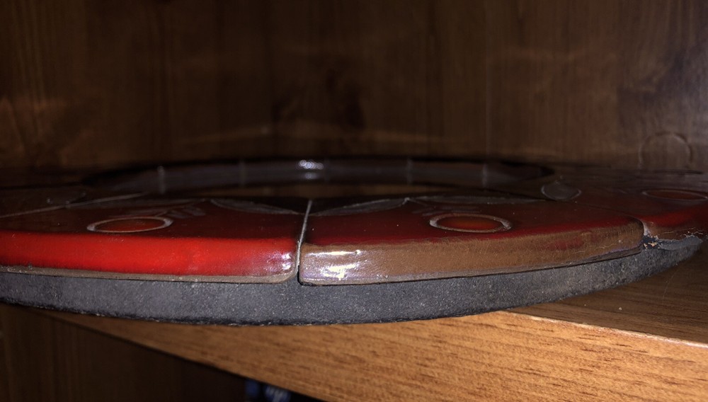 Mid Century Modern Circular Ceramic Tile Mirror By Oswald Tieberghien