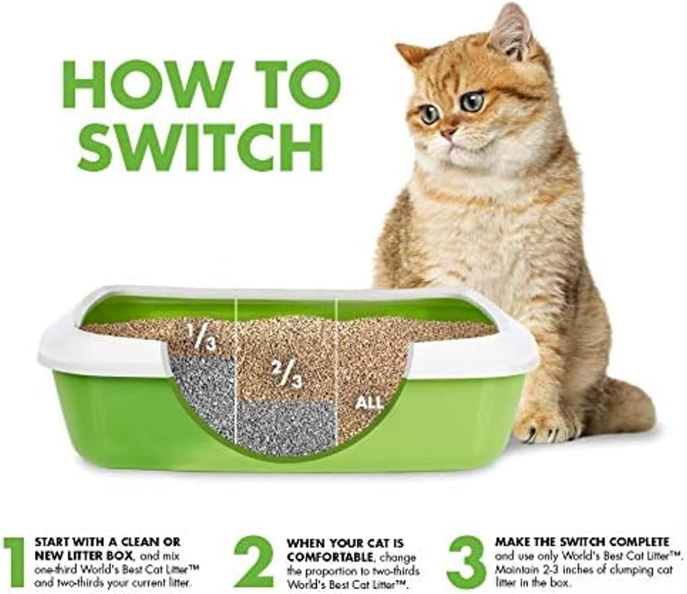 WORLD'S BEST CAT LITTER Multiple Cat Unscented, 32-Pounds