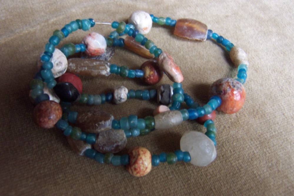 Precolumbian ancient necklace-30"
