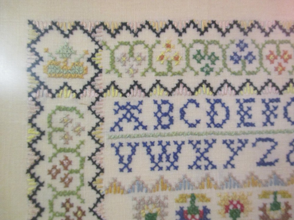 Vintage 1950's Needlepoint Picture Sampler (TM)