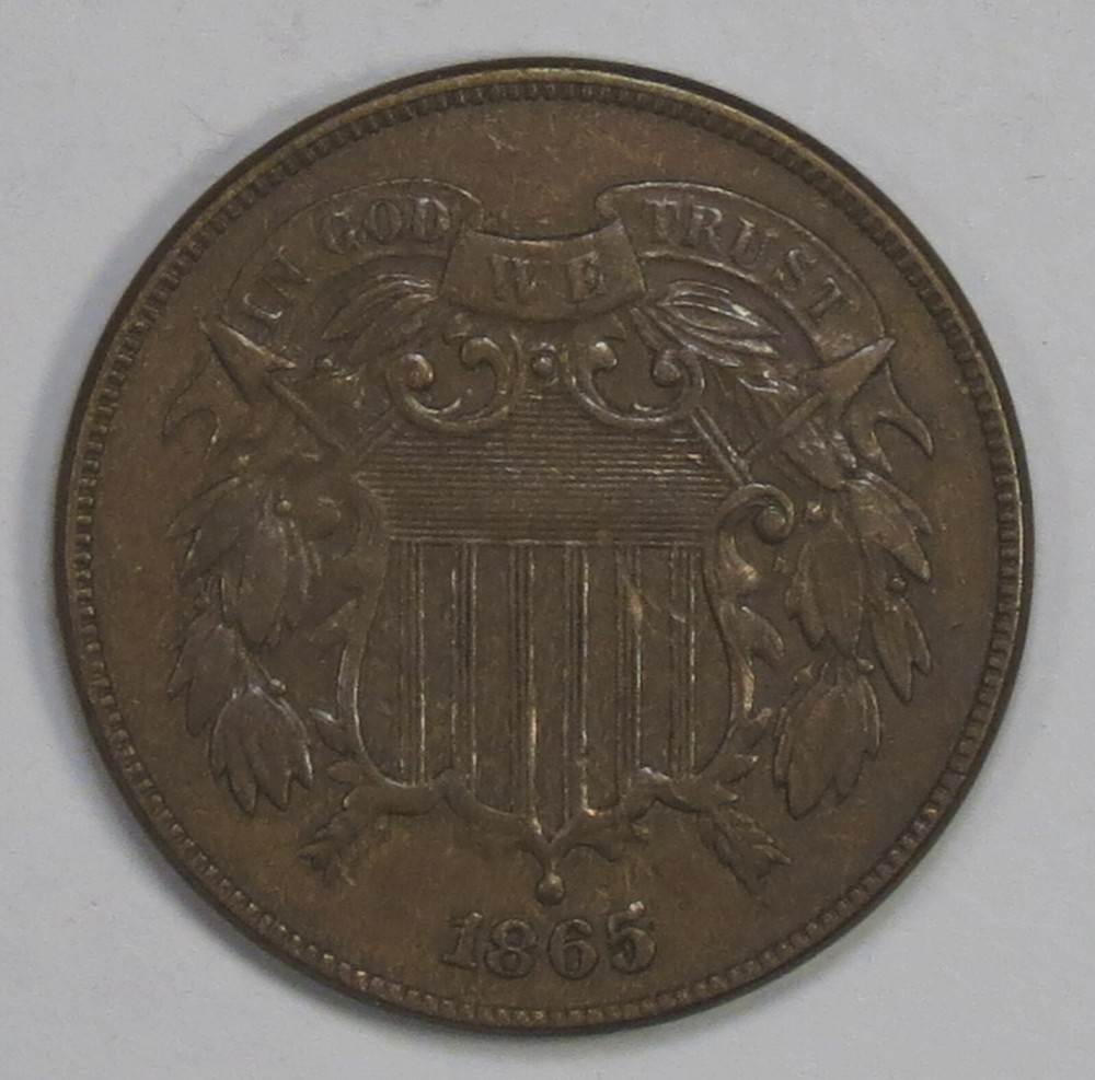 1865 Two Cent Piece - XF