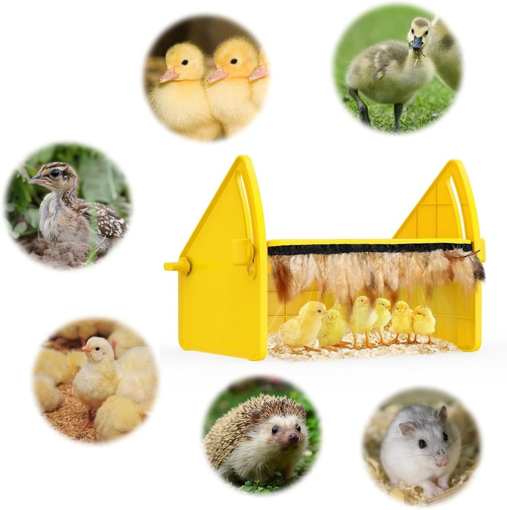 Brooder Plate for Poultry with 3-Level Temp Control - Indoor Use, Yellow