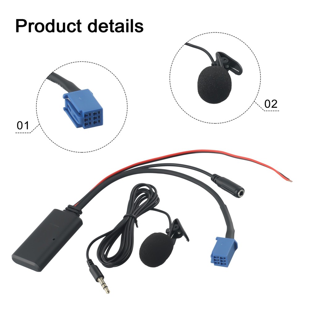 For Lexus Connector Car Black Bluetoo Module Handsfree Aux Audio Adapter Cable