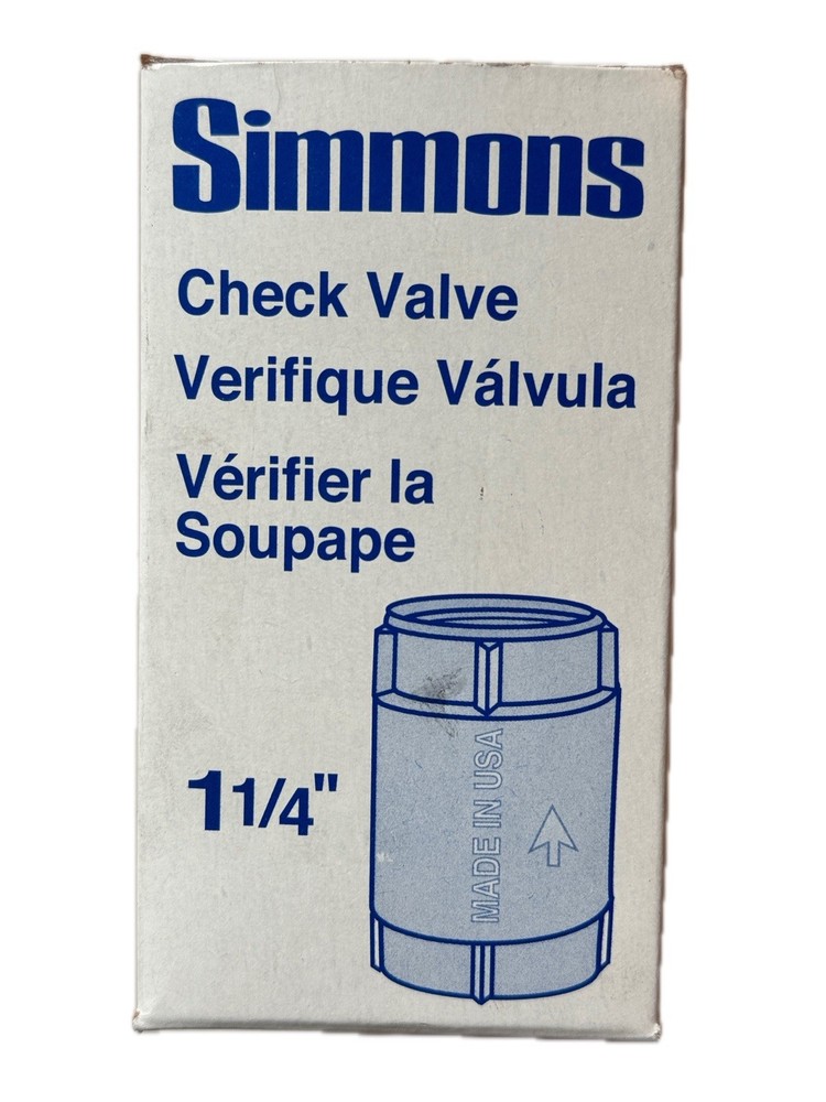 Simmons 505Sb 1-1/2" Npt Bronze Spring Check Valve