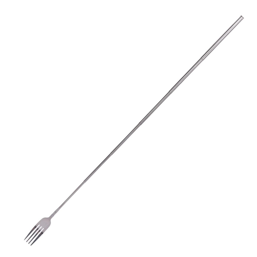 Extendable Fork Stainless Steel Long Handle Portable Telescopic Fork For BBQ WT