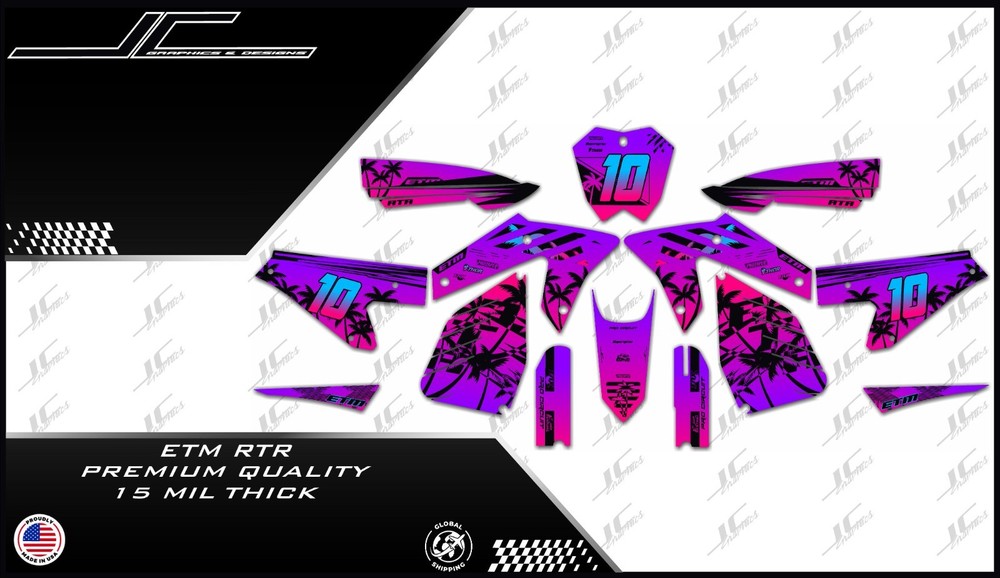 ETM RTR graphics kit decals  THICK AND HIGH GLOSS .....
