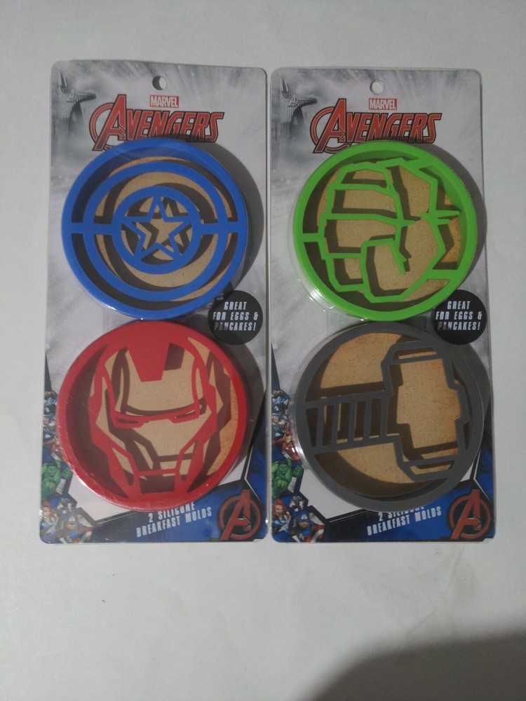 Marvel Avengers Thor Hulk Capt America Ironman Silicone Breakfast Molds