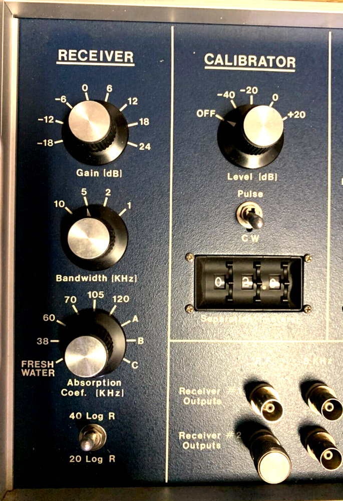 Biosonics model 101 sonar DEEP WATER echo sounder receiver, locking hard case