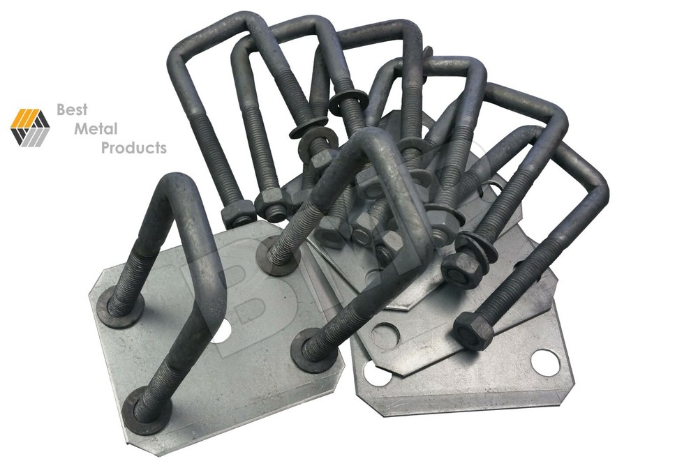 (2) BOAT TRAILER LEAVE SPRING AXLE M14 U-BOLT KITS 1000307