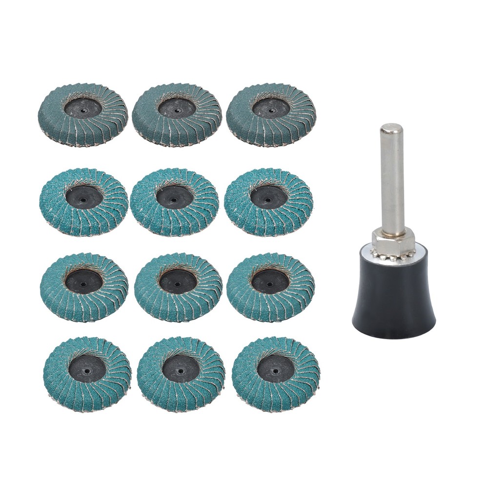 12PCS Mixed Curved Flap Disc 2" Roll Lock Quick Change Sanding Discs 40-120 Grit