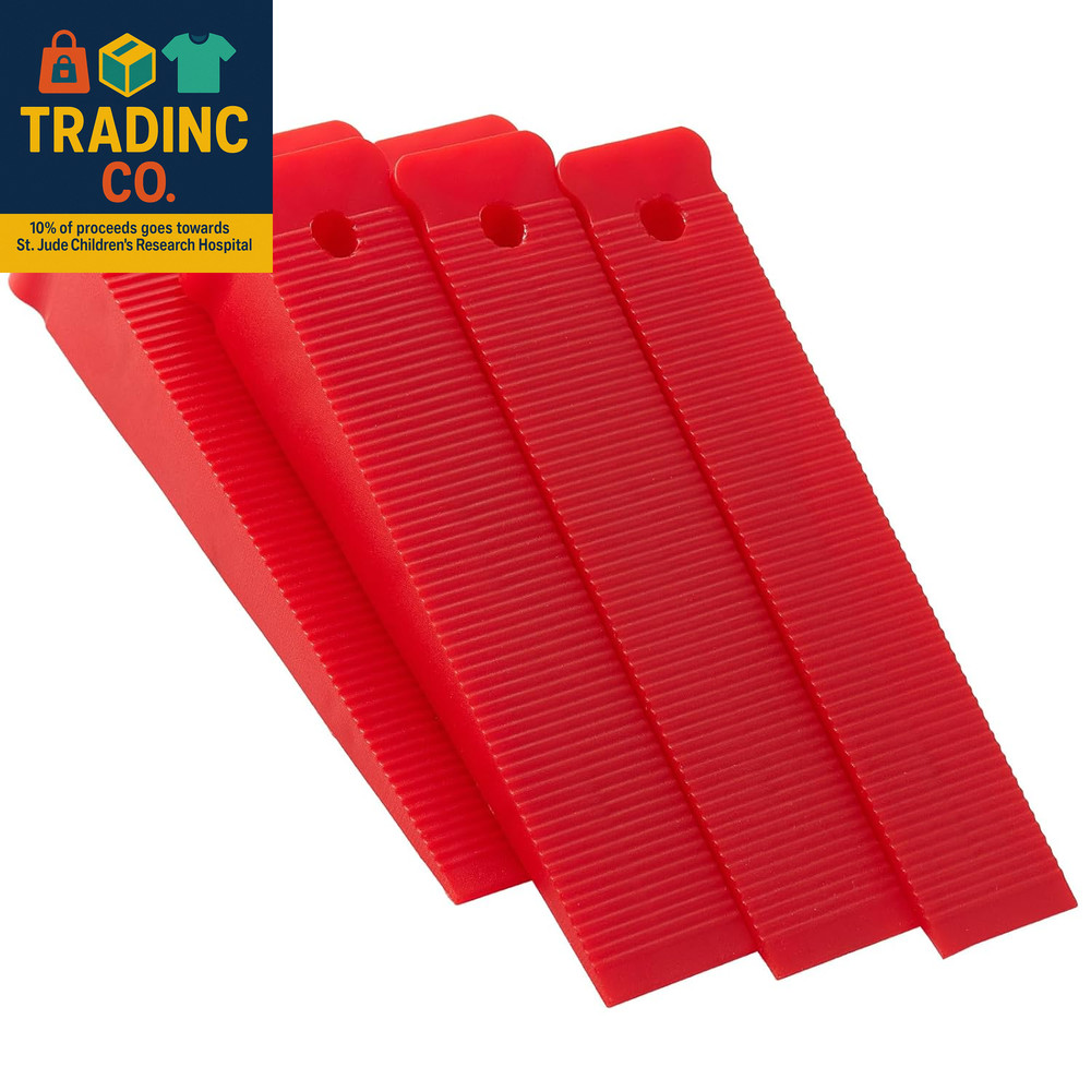 Red Plastic Composite Shims and Leveling Wedges - Extreme Load Support, Never Ro