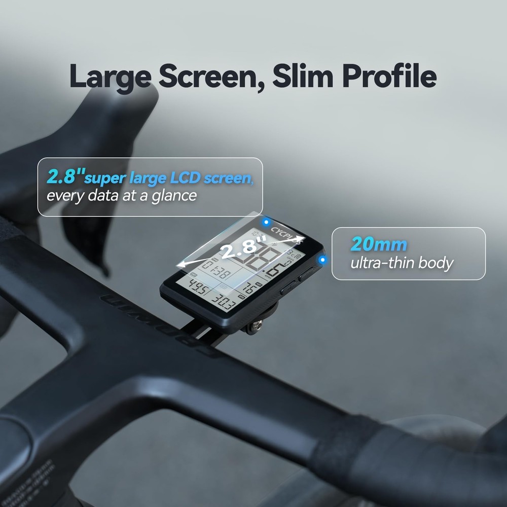 CYCPLUS Bike Computer GPS Wireless, ANT+ Cycling Computer GPS with Bluetooth,...