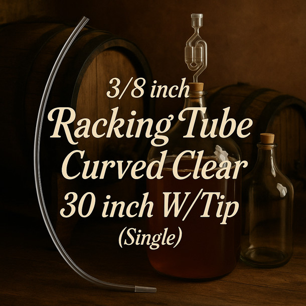 Fermtech 3/8 inch Racking Tube - Curved Clear 30 inch W/Tip (Single)