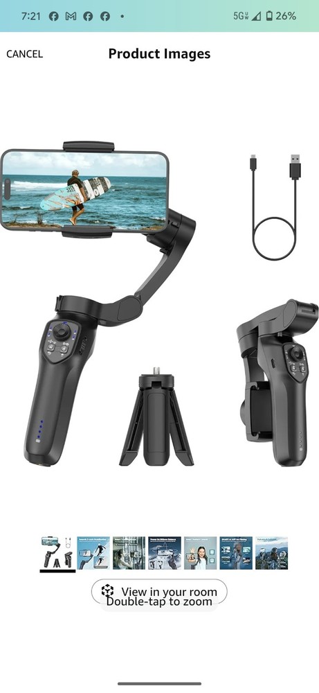 COMITOK L7C Pro, Gimbal stabilizer for iPhone, Phone Stabilizer. Read!!