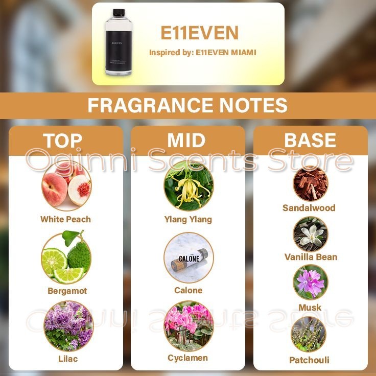 E11even 500ml Diffuser Oil Inspired By E11even Bar Miami & Hotel Collection