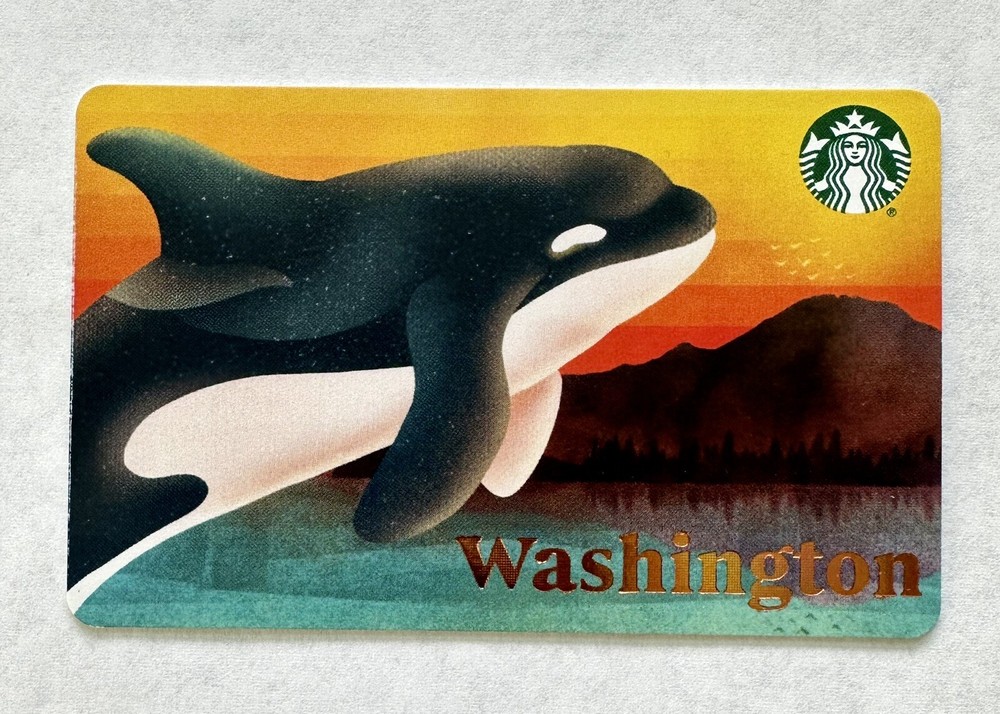 Starbucks Washington State Orca Whale GIFT CARD
