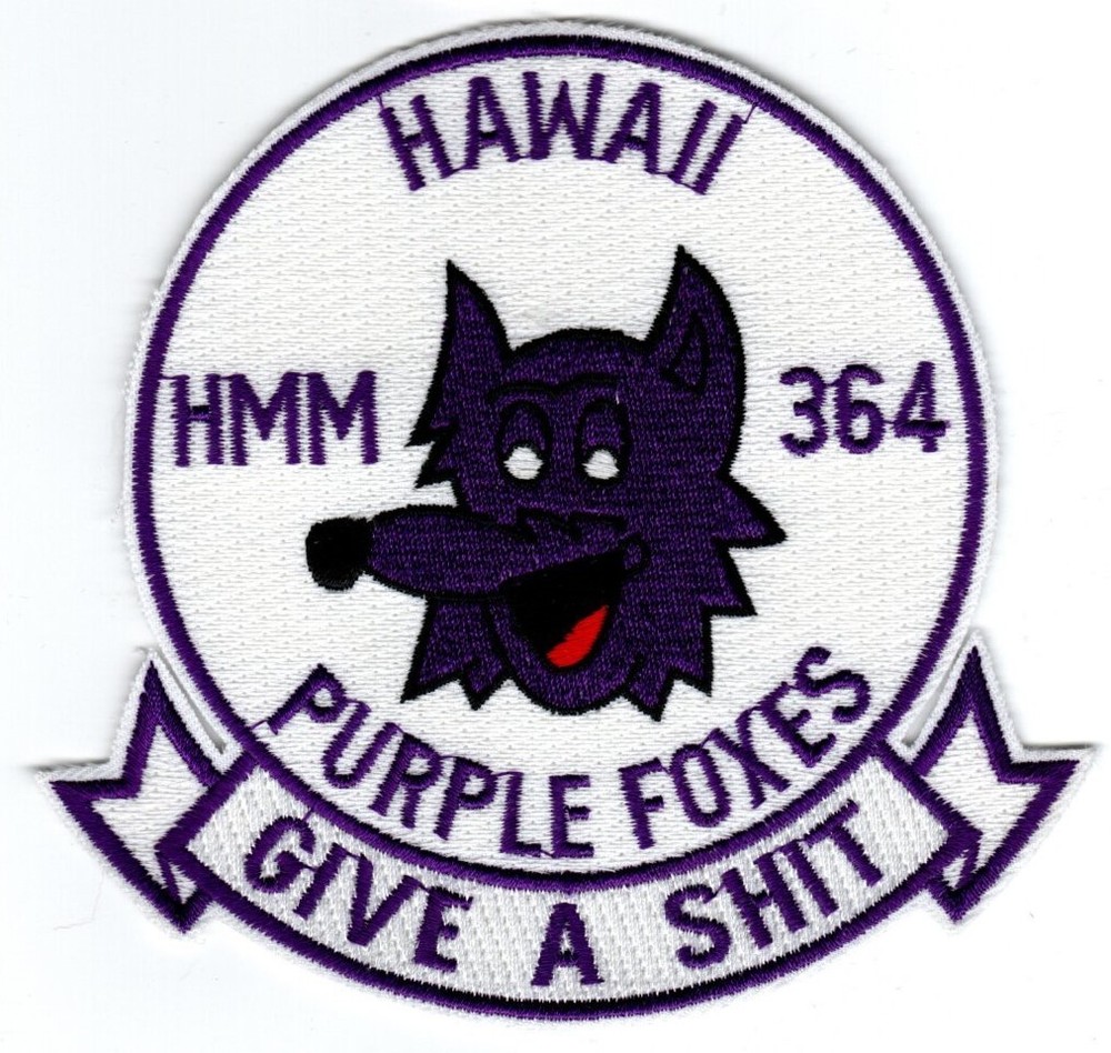 Marine Medium Helicopter Squadron HMM-364 "Purple Foxes" patch.