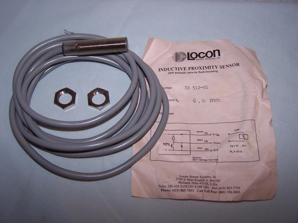 LOCON IS-512-01 INDUCTIVE PROXIMITY SENSOR  6MM NEW