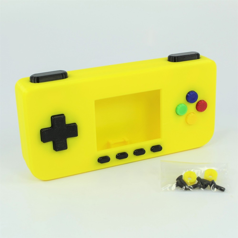 PiGRRL Zero YELLOW Game Boy Case Buttons Screws Washer Gameboy Raspberry Pi Zero