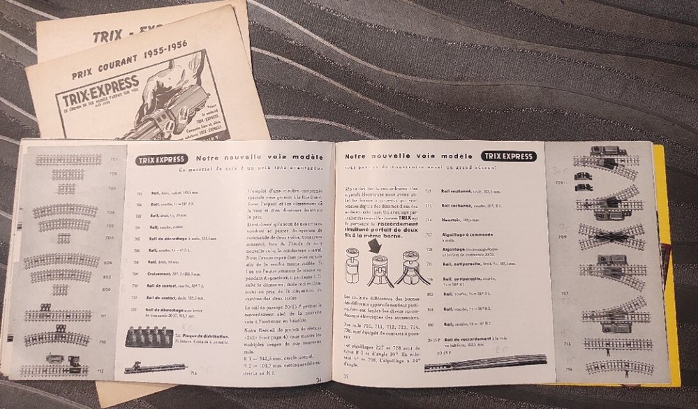 1955 TRIX EXPRESS catalogue + model railroad HO train tariff