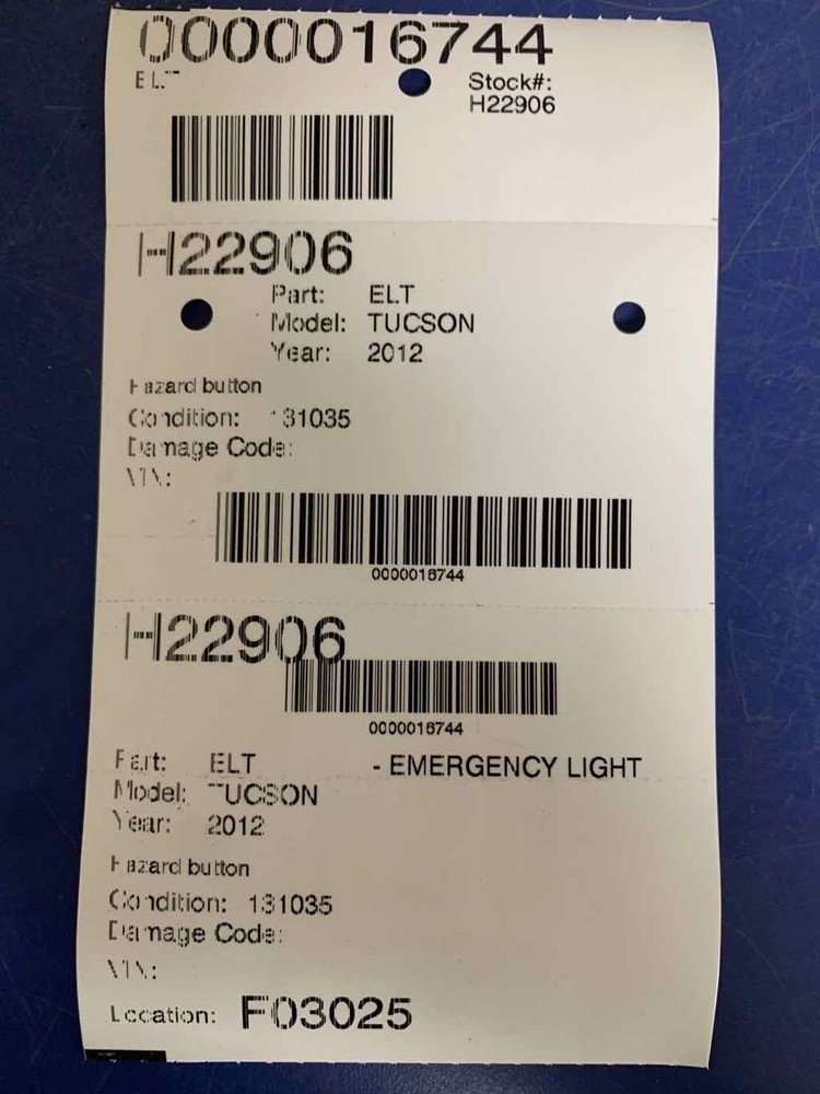 Emergency Light Button HYUNDAI TUCSON 12