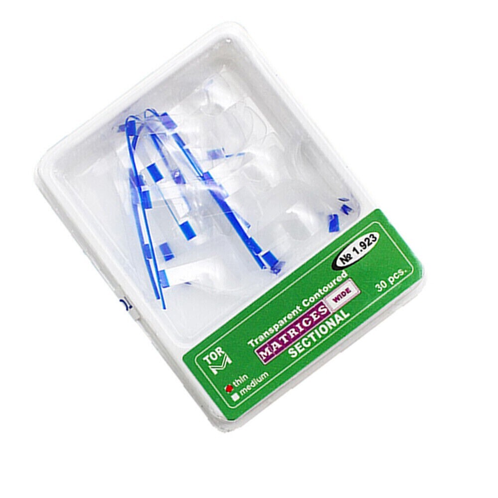 5 Boxes Dental Transparent Plastic Matrix Sectional Contoured Matrices 1.923