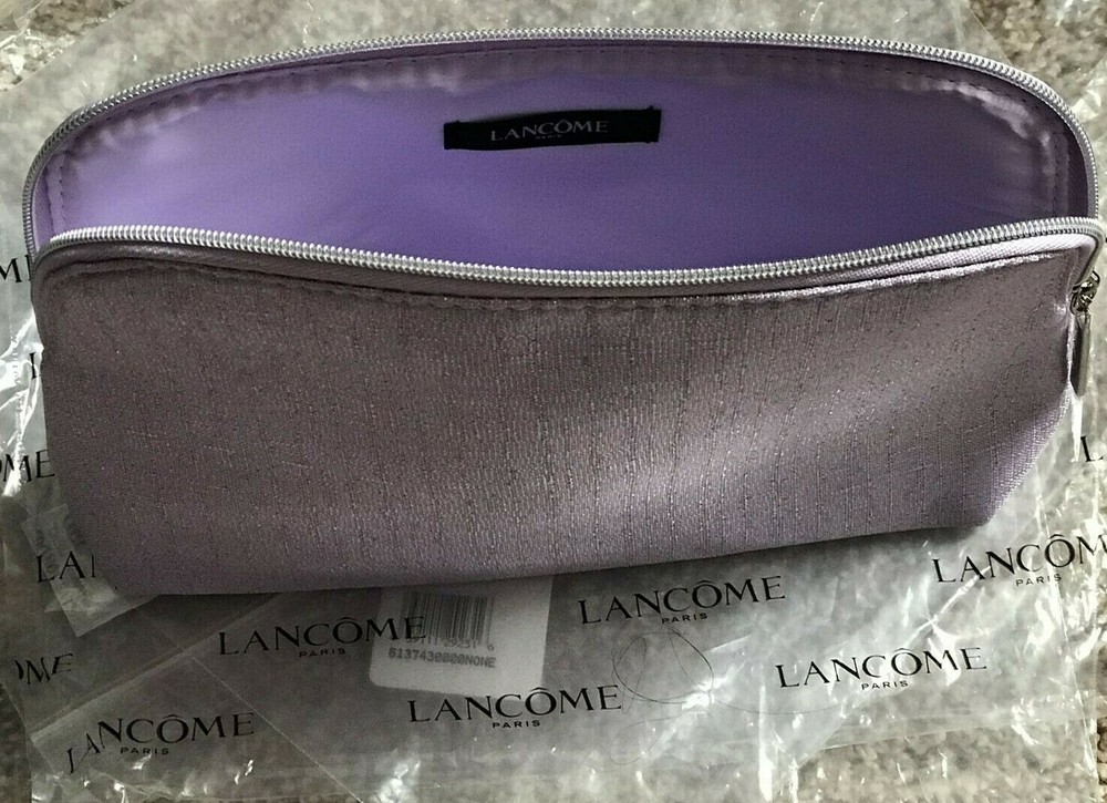 Lancome light purple bag with silver hardware, zippered & lining Large size