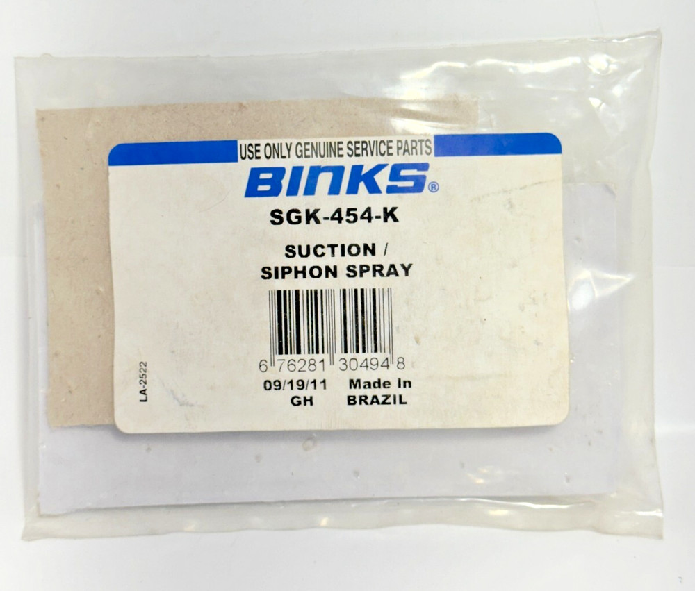 Binks SGK-454-K Suction Siphon Spray Pattern Valve & Baffle Kit