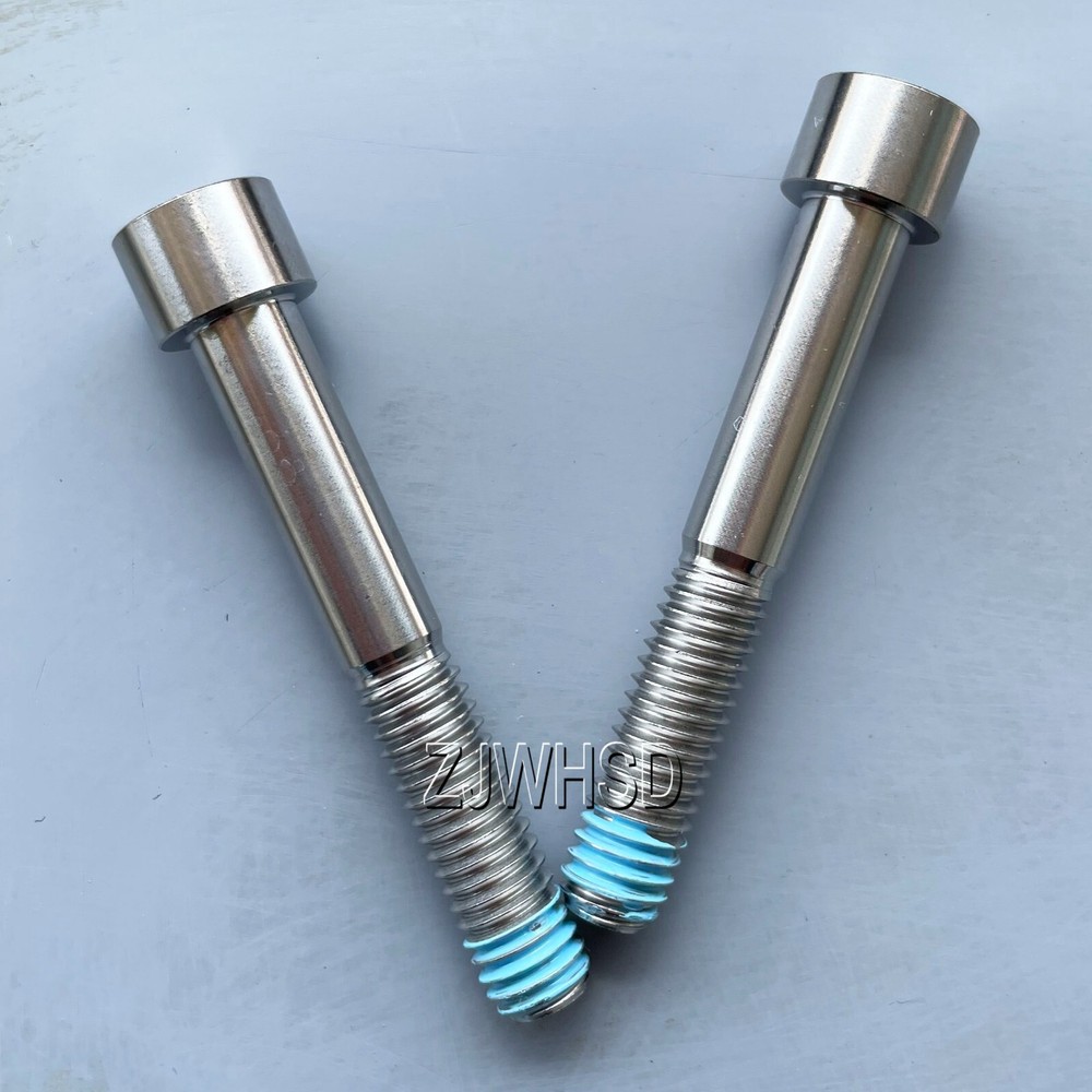 2pcs 3/8 - 16 x 2 1/2" Ti Titanium Screw Bolt Allen Hex Socket Cap Head + Blue