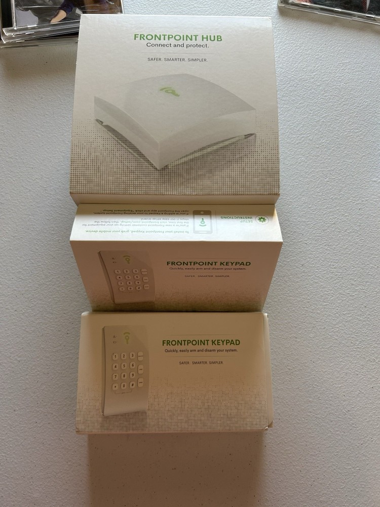 Frontpoint Security System Hub And Security Keypads Plus Other Sensors